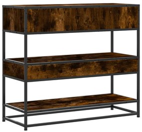 Mesa consola 90x35x80 cm derivados de madeira carvalho fumado