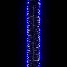 Cordão de luzes agrupadas 1000 luzes LED 11 m PVC azul