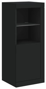 Aparador com luzes LED 41x37x100 cm preto