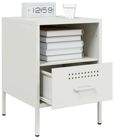 Mesa de cabeceira 36x39x50,5 cm aço branco