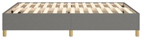 Estrutura de cama sem colchão 140x190 cm tecido cinzento-escuro
