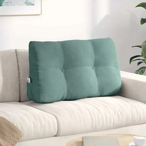 vidaXL Travesseiro para Costas Verde do Mar 80 x 24 x 50 cm Veludo