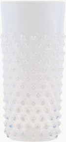 Copos altos artesanais Opaline Hobnail, conjunto de 2