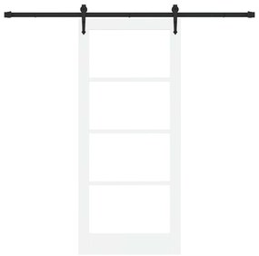 Porta Deslizante vidaXL com Conjunto de Ferragens "ORKDAL" Branca 86x1