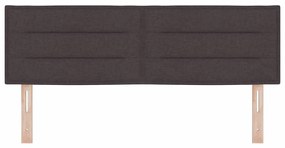 Cabeceira vidaXL Design Linhas Castanho 140 cm Tecido