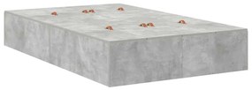 Cama com Armazenamento Cinza Concreto 120x200 cm