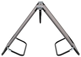 Espreguiçadeira/cama dobrável aço cinzento