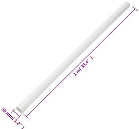 Calhas para cabos com clipes Ø30 mm 30 m PVC
