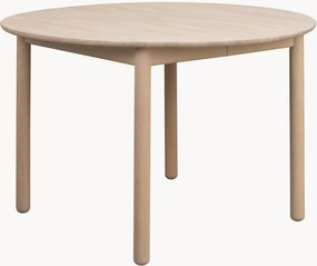 Mesa de jantar redonda extensível em madeira de carvalho Derrymore, Ø 120 cm