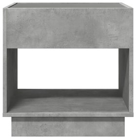 Mesa de centro luzes LED Infinity 50x50x50 cm cinzento cimento