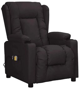 Poltrona de massagens elétrica couro artificial preto