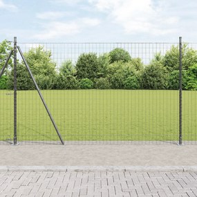 Cerca Euro com 7 Posts Flangeados 1,4x10 m Aço Galvanizado