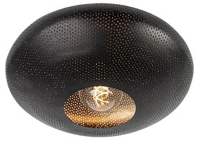 Candeeiro de teto inteligente preto e dourado 40 cm com Wifi G95 - Radiance