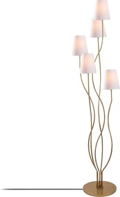 Candeeiro de Pé Bonibon – Ouro e Branco – 44 x 44 x 160 cm