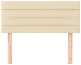 Cabeceira de cama tecido 90x5x78/88 cm creme