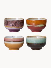 Tigelas em cerâmica pintadas à mão 70's, conjunto de 4