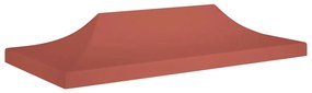 vidaXL Teto para tenda de festas 6x3 m 270 g/m² terracota