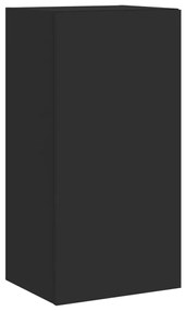 Móvel de parede para TV com luzes LED 40,5x35x80 cm preto