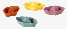 Lote de 4 baldes de brincar em silicone multicolor
