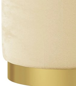 Banqueta com arrumação redonda veludo 31 x 37 cm damasco