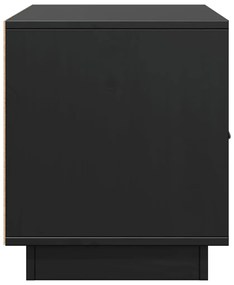 Móvel de TV 80x34x40 cm madeira de pinho maciça preto