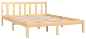 Estrutura de cama 140x200 cm pinho maciço
