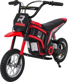 Mota eletrica bateria 350W para Crianças RZ56 MAX Rodas Ar, Couro ecológico Vermelha