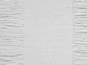 Pufe de algodão branco 50 x 20 cm OULAD Beliani