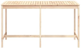 Mesa de jardim 203,5x90x110 cm madeira de pinho maciça