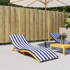 vidaXL Almofadão p/ espreguiçadeira tecido oxford riscas azul/branco