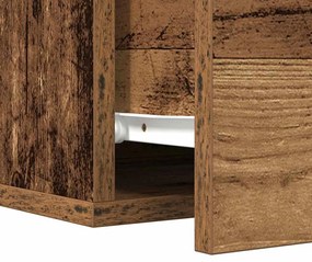 Camas de Canto vidaXL 2 pcs Montadas na Parede Madeira Velha 35x35x20