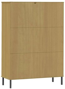 Estante c/ pernas metal 95x35x128,5 cm madeira OSLO castanho