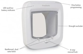 Porta para gatos com microchip branco PPA19-16145