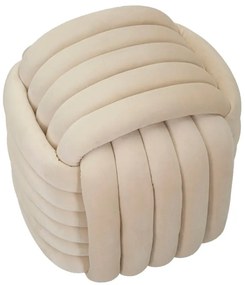 "Puff Softy Cream - Veludo Creme - 45 cm x 45 cm x 45 cm
