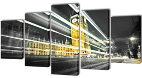 Políptico, impressão do Big Ben de Londres 100 x 50 cm