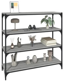 Estante 100x33x100 cm derivados de madeira e aço cinza sonoma