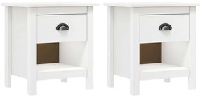 Mesas cabeceira Hill 2 pcs 46x35x49,5cm pinho maciço