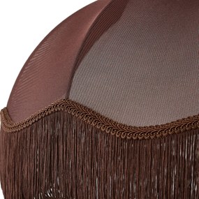 Abajur de tecido castanho com interior branco 45/15/21,5 - Heritage