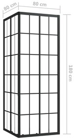 Cabine de duche ESG 80x80x180 cm