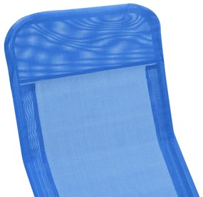 Espreguiçadeiras dobráveis 2 pcs textilene azul