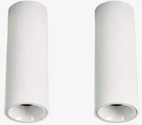 Pack De 2 Apliques De Teto Led De Superfície Redondos Ø7,2 Cm Para Exterior Em Alumínio Orelva Branco & Branco Neutro 3500k & 11 W & 23º - Sklum