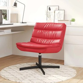 vidaXL Cadeira giratória Vermelho 63 x 75 x 76 cm Couro sintético