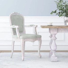 Cadeira de jantar 62x59,5x100,5 cm veludo cinzento-claro