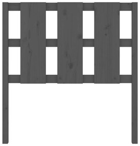 Cabeceira de cama 105,5x4x100 cm pinho maciço cinzento