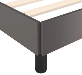 Estrutura cama c/ cabeceira sem colchão 100x200 cm cinzento