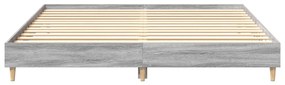 Estrutura de cama sem colchão 180x200 cm sonoma cinzento