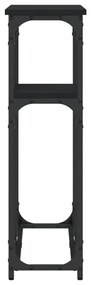 Mesa consola 90x22,5x75 cm derivados de madeira preto