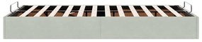 Otomano Bed Frame No Colchão Cinzento Claro 120x190 cm Veludo