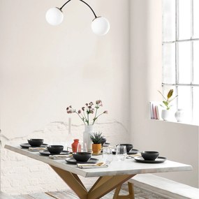 Chandelier Kromozom – Branco e Preto – 51 x 15 cm