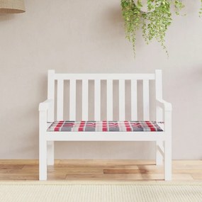 vidaXL Almofadão p/ banco de jardim tecido oxford xadrez vermelho